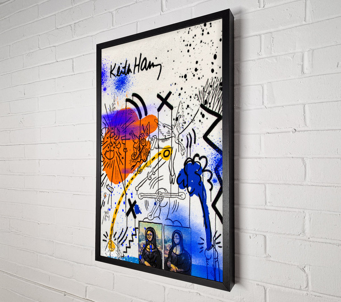  A Canvas Print of Keith Haring Mona Lisa Canvas Wall Art