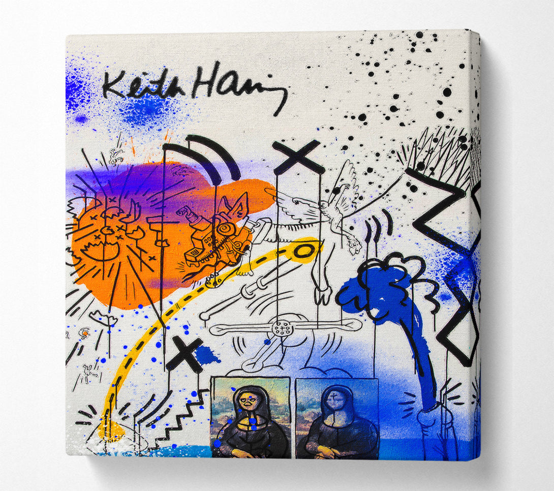  A Canvas Print of Keith Haring Mona Lisa Canvas Wall Art