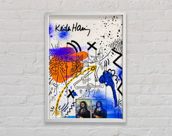 Keith Haring Mona Lisa Framed Print