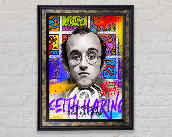 Haring Nothing Is Important Framed Print
