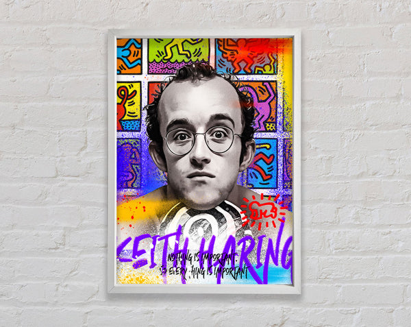Haring Nothing Is Important Framed Print
