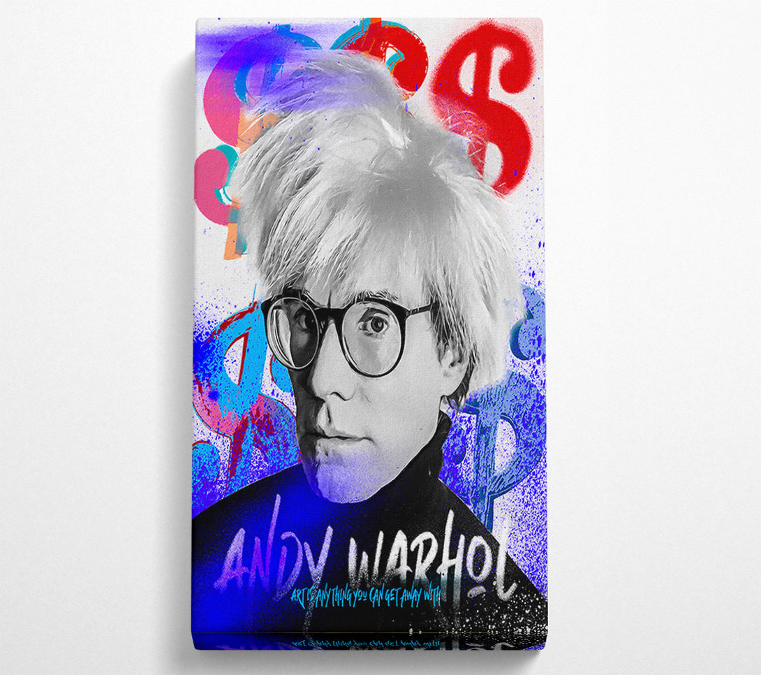  A Canvas Print of Warhol Portrait Canvas Wall Art