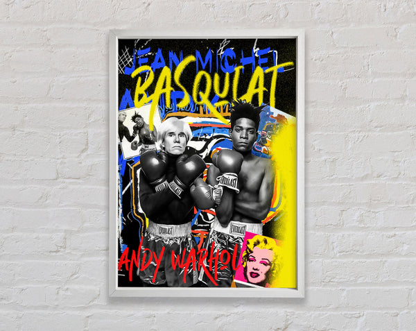 Jean Michel Basquiat Warhol Framed Print