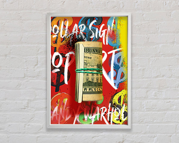Andy Warhol Dollar Bill Rolled Framed Print