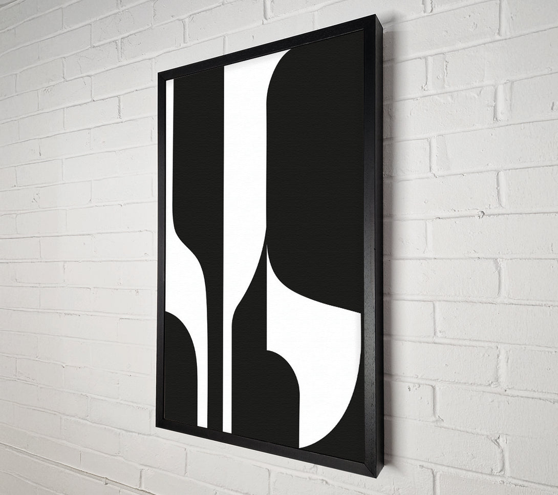 A Canvas Print of Black And White Shapes Canvas Print