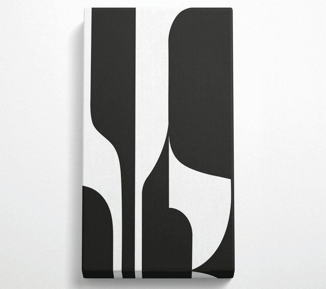  A Canvas Print of Black And White Shapes Canvas Print