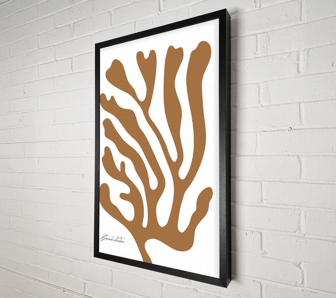  A Canvas Print of Botanical Coral Beige Canvas Print