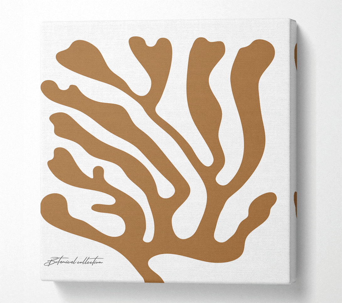  A Canvas Print of Botanical Coral Beige Canvas Print