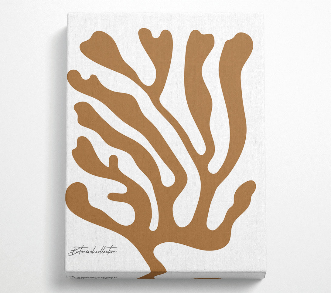  A Canvas Print of Botanical Coral Beige Canvas Print