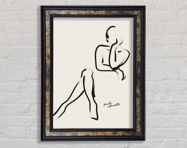 Silhouette Woman Framed Print