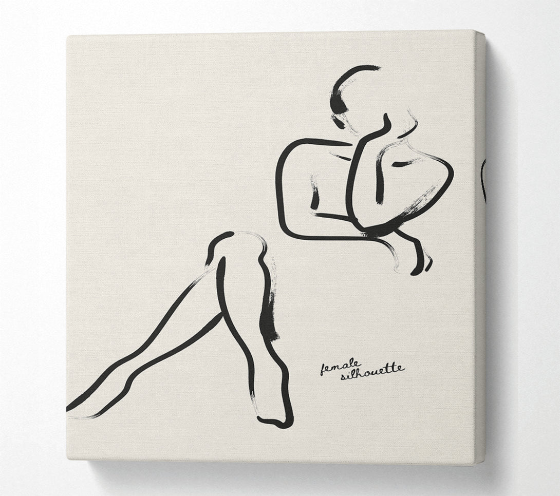  A Canvas Print of Silhouette Woman Canvas Art