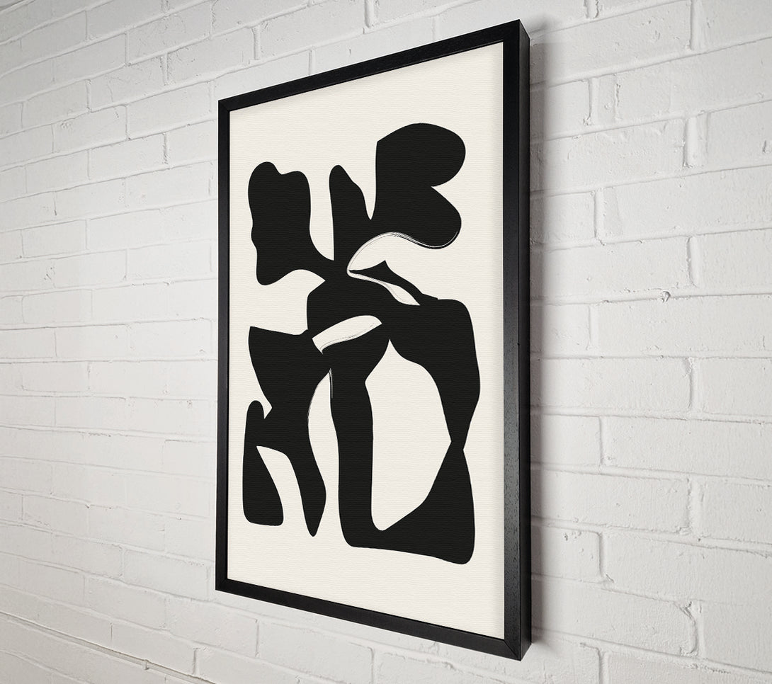  A Canvas Print of Black Abstract Splodge Canvas Wall Art