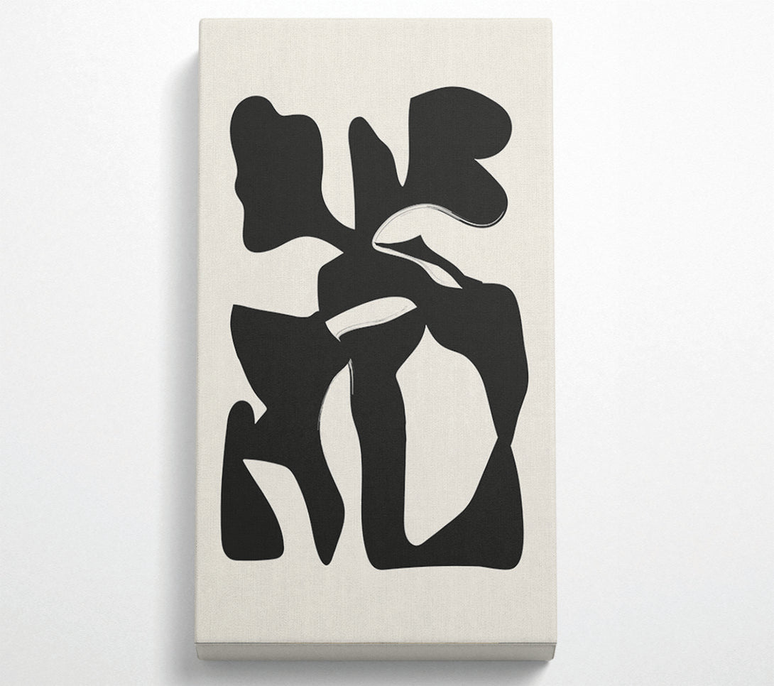  A Canvas Print of Black Abstract Splodge Canvas Wall Art