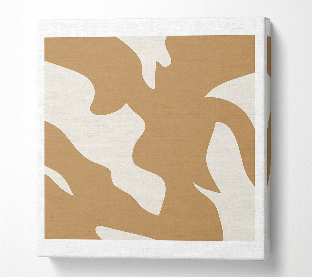  A Canvas Print of Beige Shapes Canvas Wall Art
