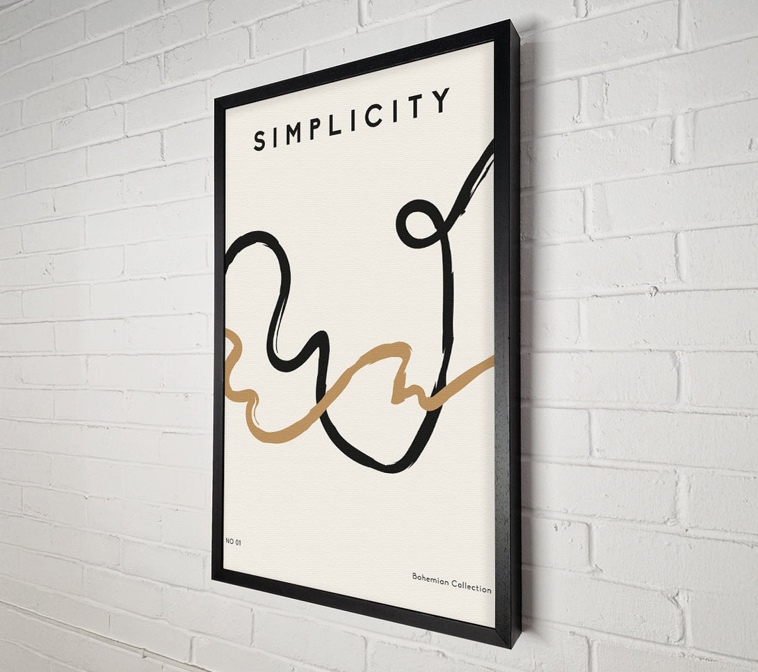  A Canvas Print of Simplicity Lines Canvas Print