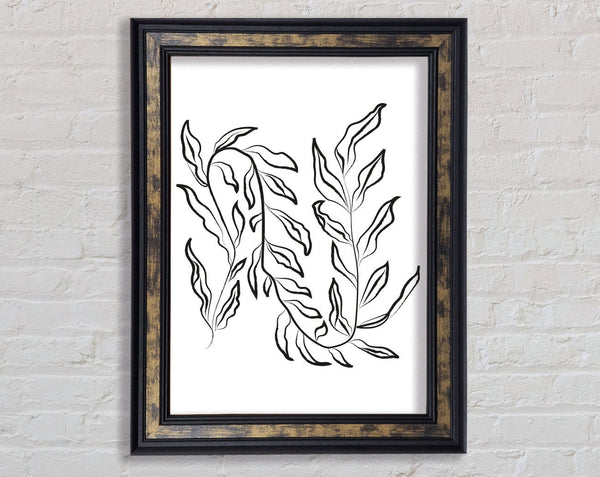 Dainty Leaves Framed Print