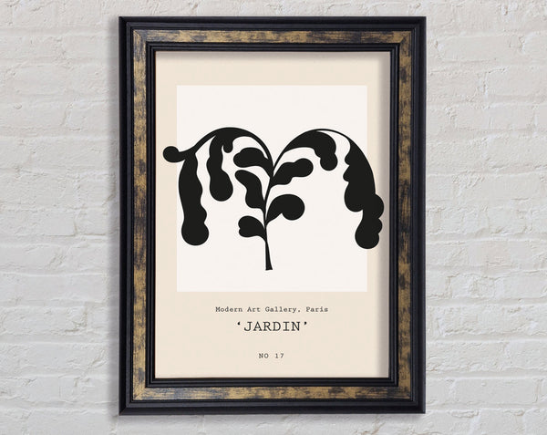 Modern Falling Leaves Framed Print