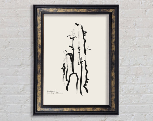 Cactus Lines Framed Print
