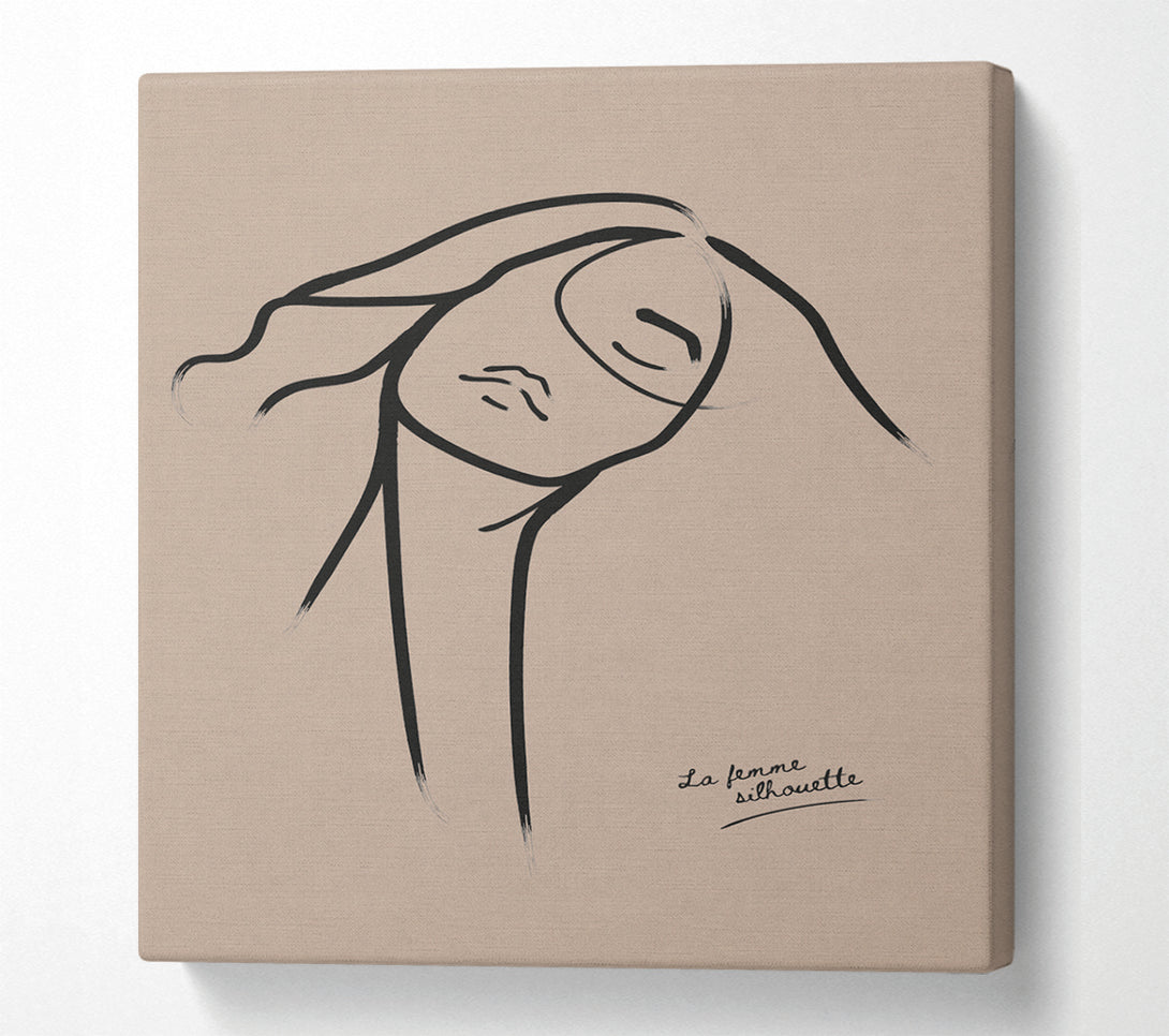  A Canvas Print of La Femme Lines Canvas Print
