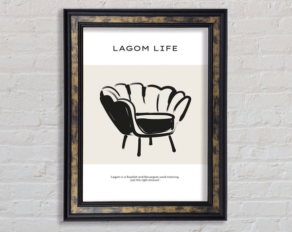 Lagom Meaning Framed Print