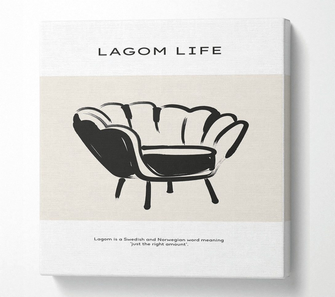  A Canvas Print of Lagom Meaning Canvas Art