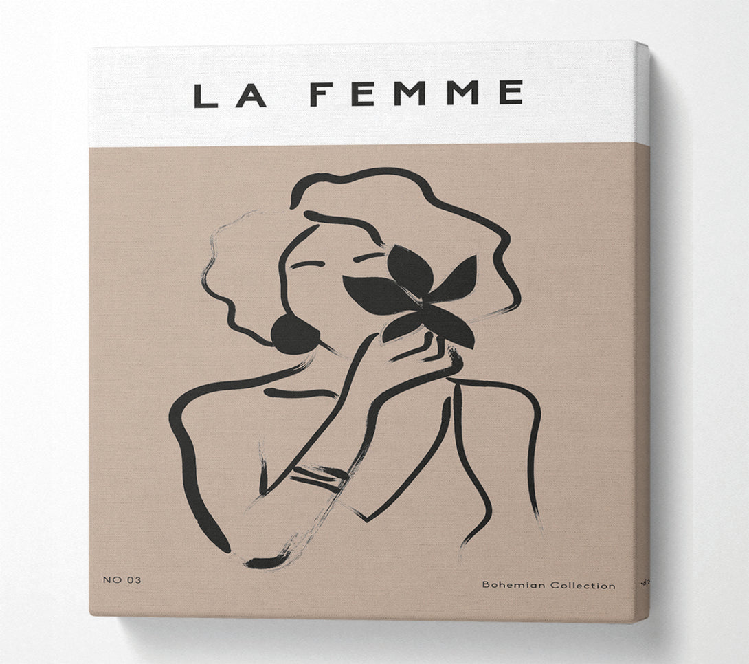 A Canvas Print of Lady With Flower Canvas Wall Art