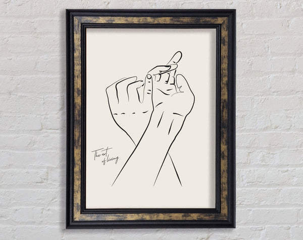 Hands Holding Framed Print