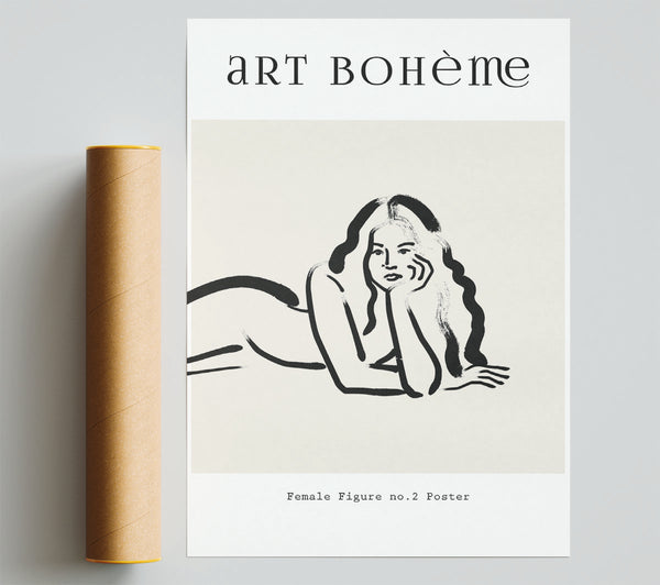 Female Figure Pose Print