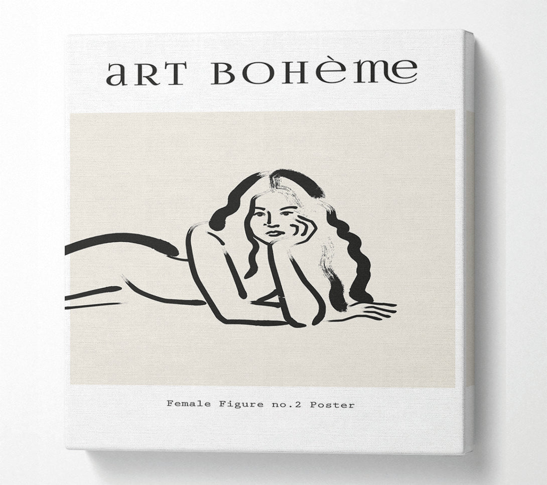  A Canvas Print of Female Figure Pose Canvas Print