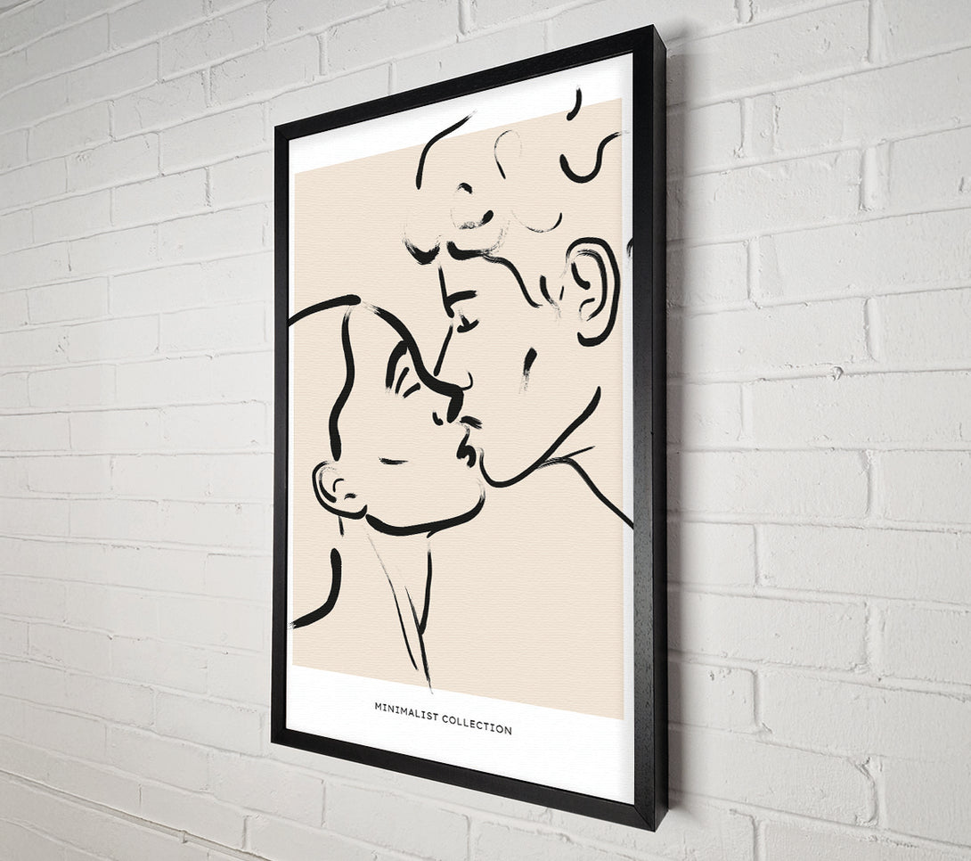  A Canvas Print of Kissing Canvas Wall Art
