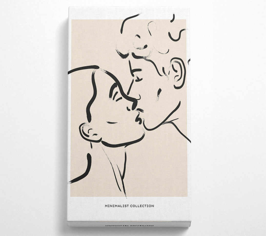  A Canvas Print of Kissing Canvas Wall Art