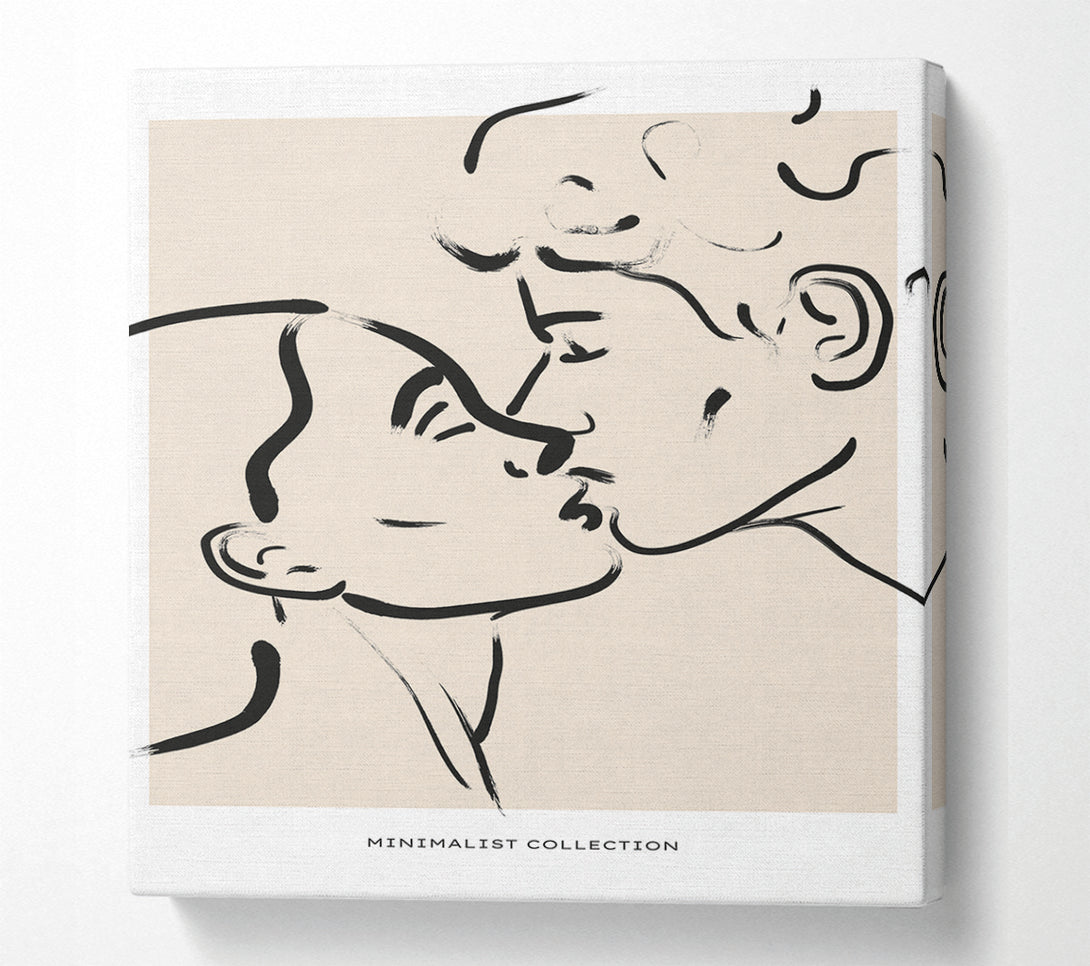  A Canvas Print of Kissing Canvas Wall Art