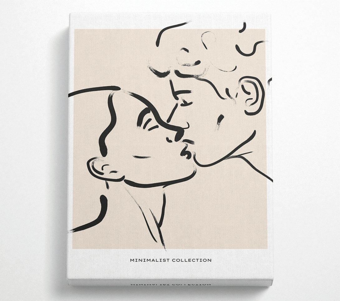  A Canvas Print of Kissing Canvas Wall Art