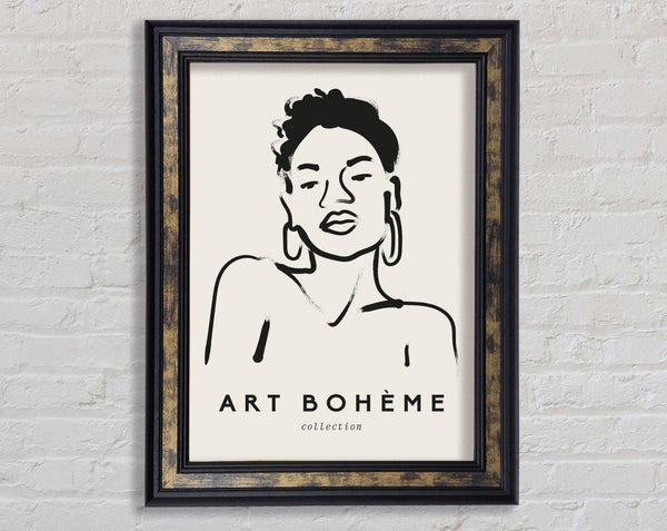Woman With Earrings Framed Print
