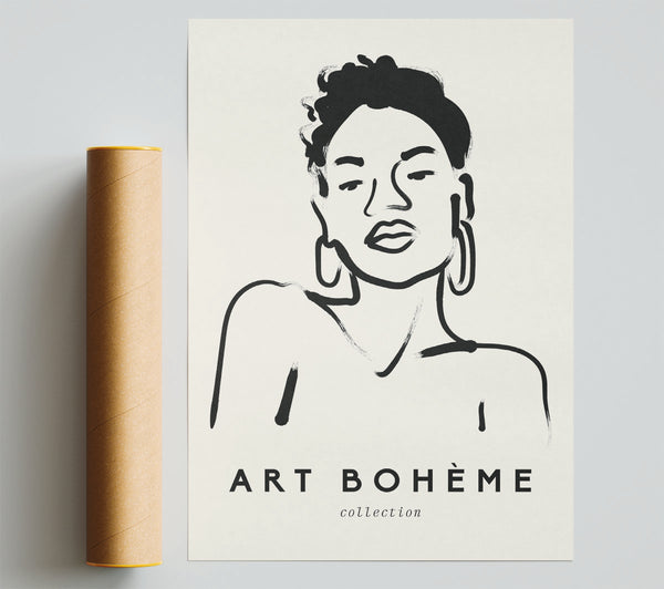 Woman With Earrings Print