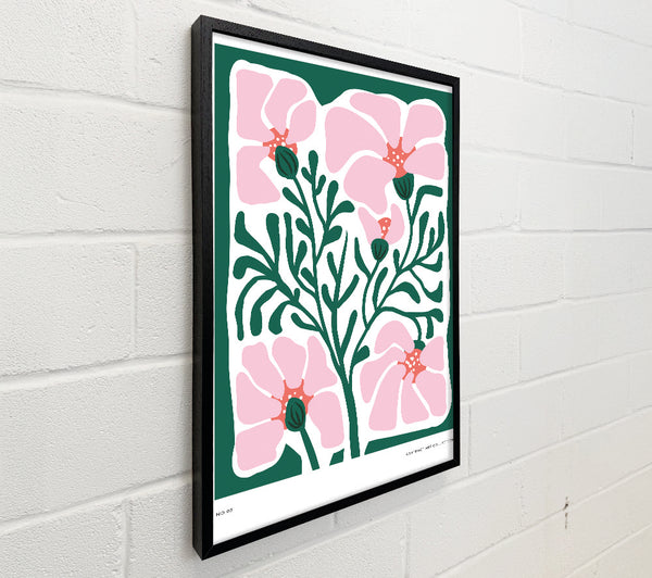 Pink Flowers On Green