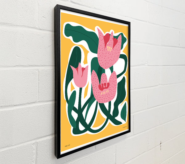 Pink Tulip Leaves