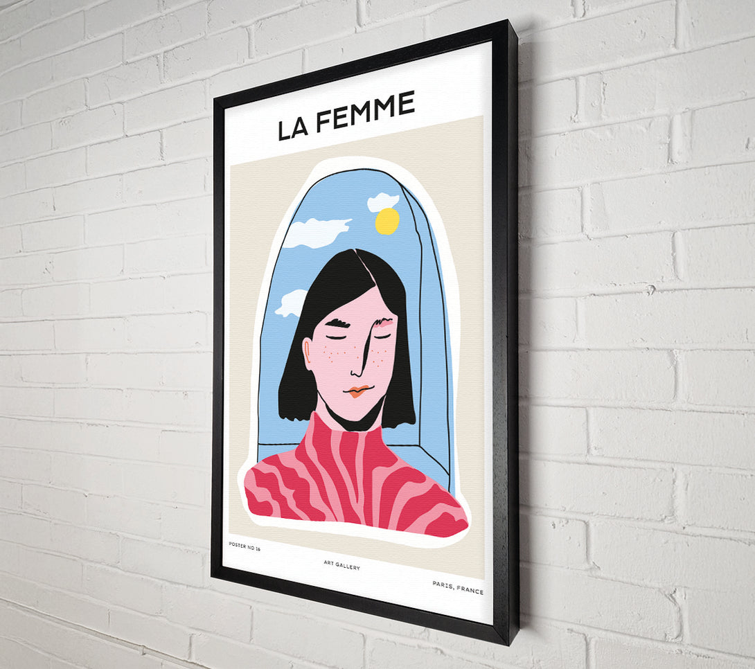  A Canvas Print of Woman Thinking At The Window Canvas Print
