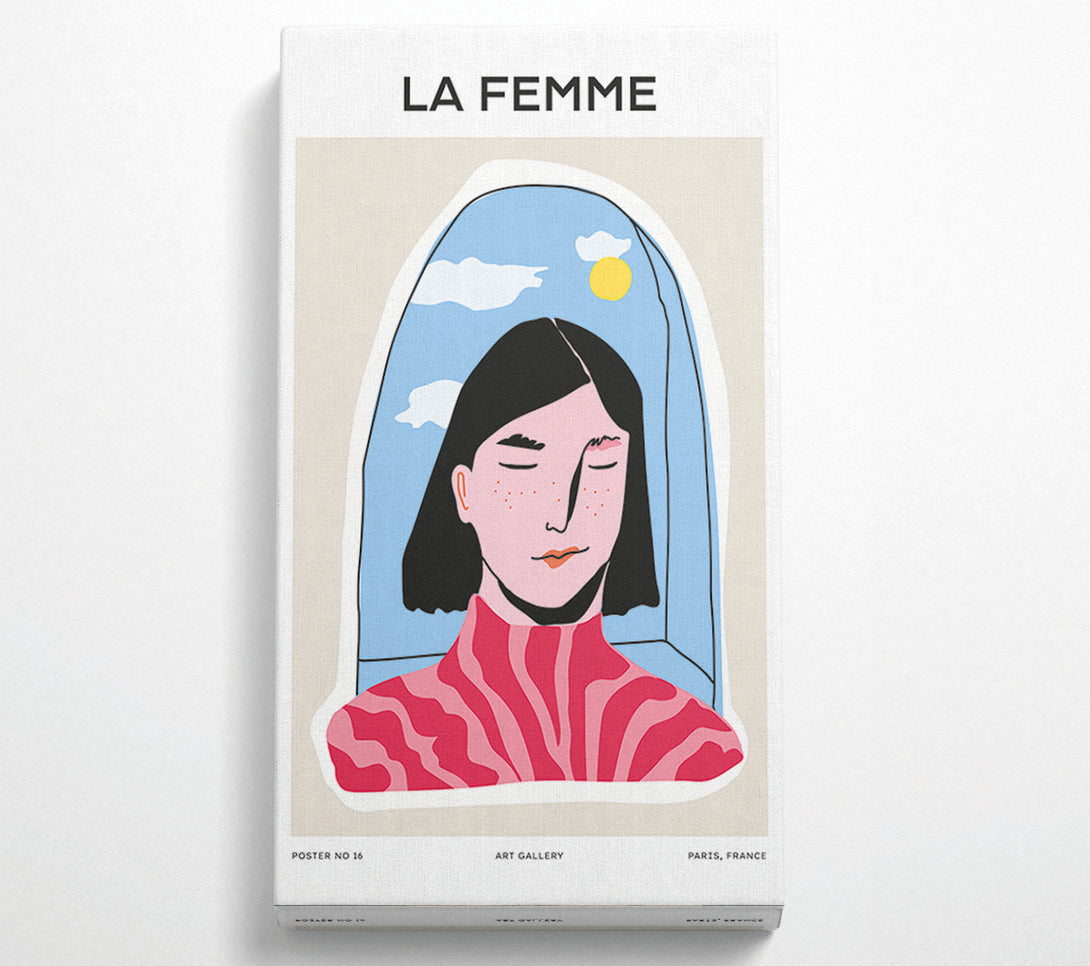  A Canvas Print of Woman Thinking At The Window Canvas Print