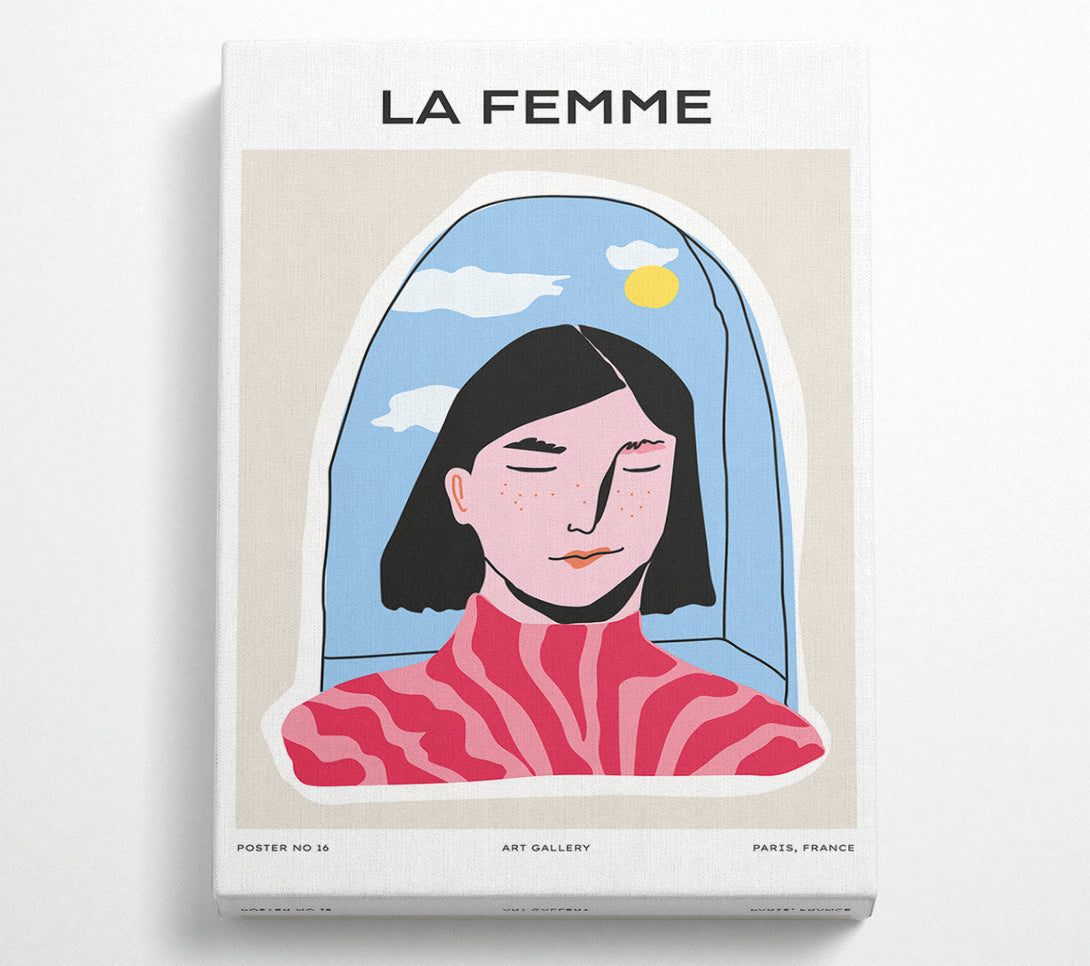  A Canvas Print of Woman Thinking At The Window Canvas Print