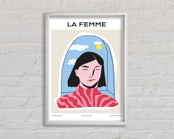 Woman Thinking At The Window Framed Print