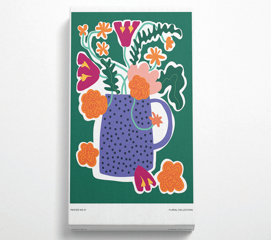  A Canvas Print of Vase Of Beautiful Flowers Canvas Art