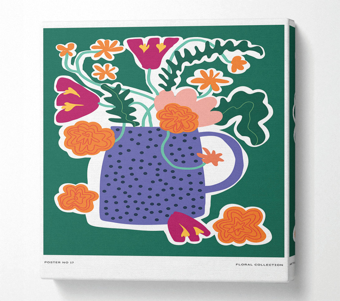  A Canvas Print of Vase Of Beautiful Flowers Canvas Art