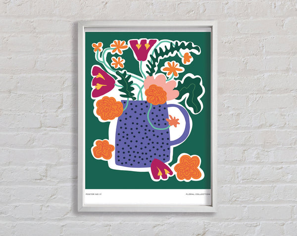 Vase Of Beautiful Flowers Framed Print