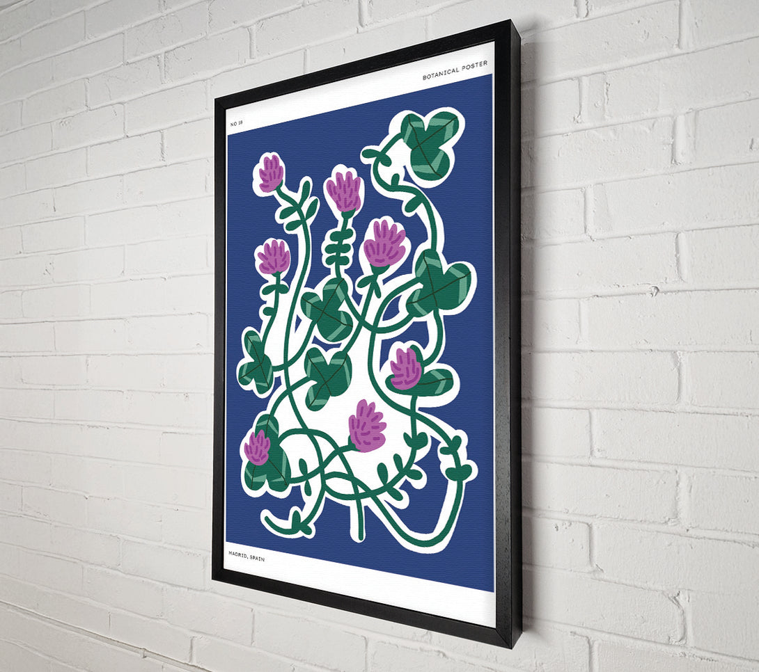  A Canvas Print of Spring Time Flowers On Purple Canvas Wall Art