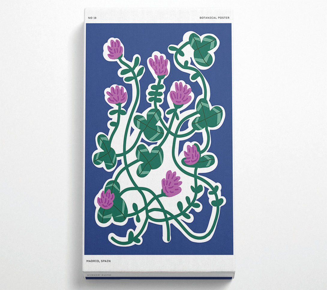  A Canvas Print of Spring Time Flowers On Purple Canvas Wall Art