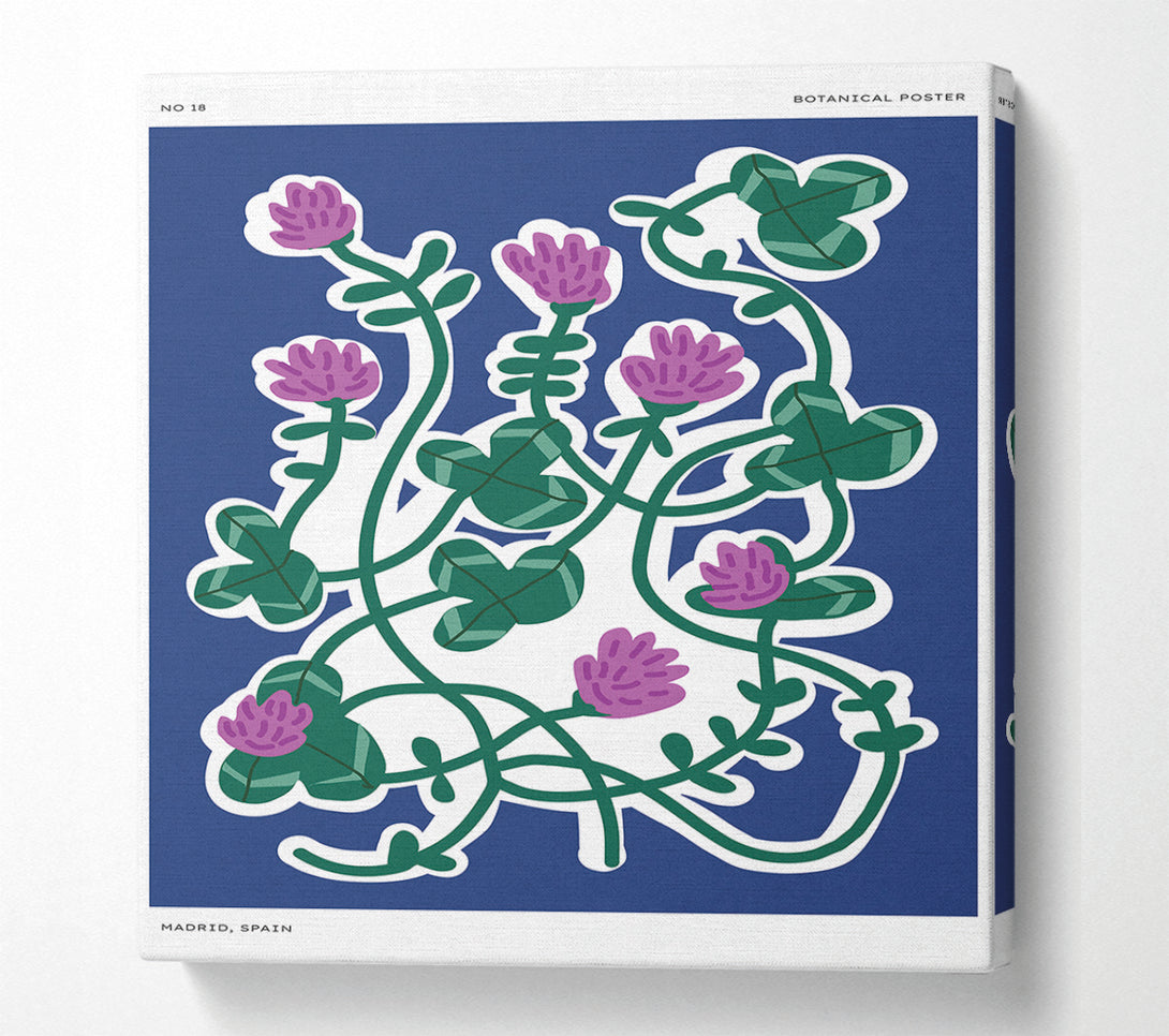  A Canvas Print of Spring Time Flowers On Purple Canvas Wall Art