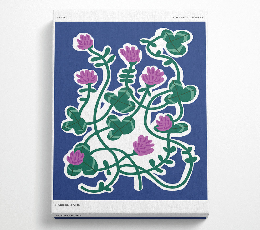  A Canvas Print of Spring Time Flowers On Purple Canvas Wall Art