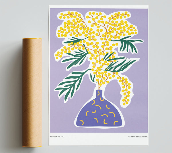 Lavender On Flowers Giclee Print