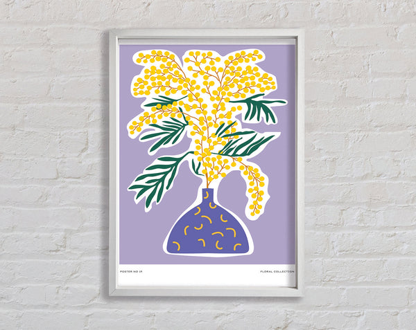 Lavender On Flowers Framed Print
